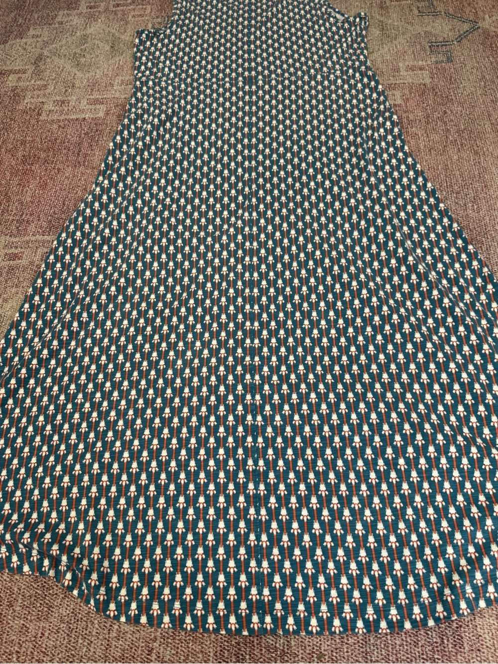 Duluth Trading soft sleeveless woven cotton blend rounded hem midi dress size LG - Picture 12 of 12